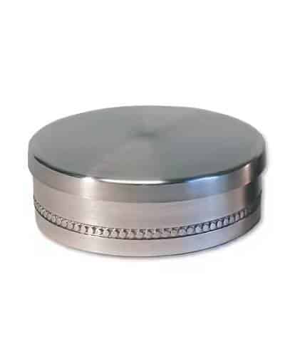 Snuff Box With Decoration Polished Pewter